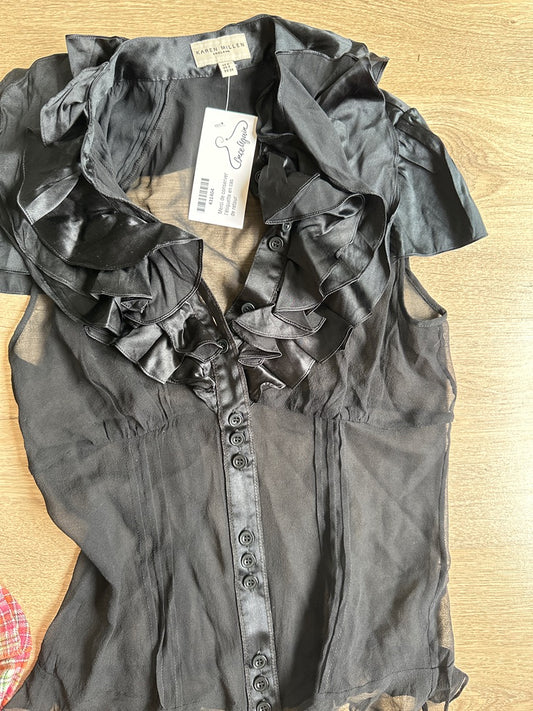 blouses manches courte karen miller noir taille XS