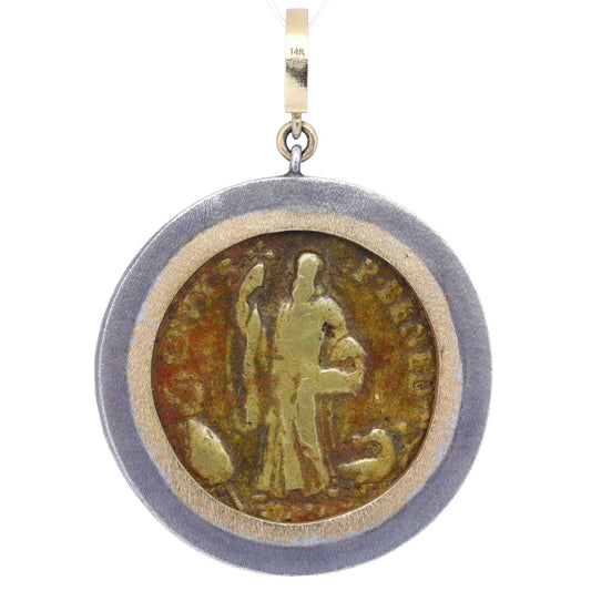 Large Round Antique St Benedict Medal - updated again #3