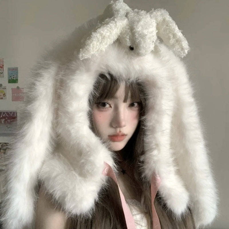 Fluffy soft earmuffs for autumn and winter, perfect for cold weather protection.